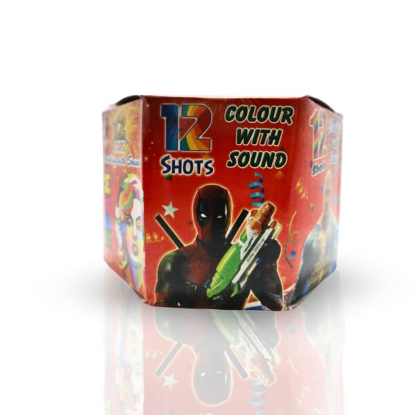 Sky shot crackers, rocket crackers, colour crackers, 12 shots fireworks, multicolour fireworks